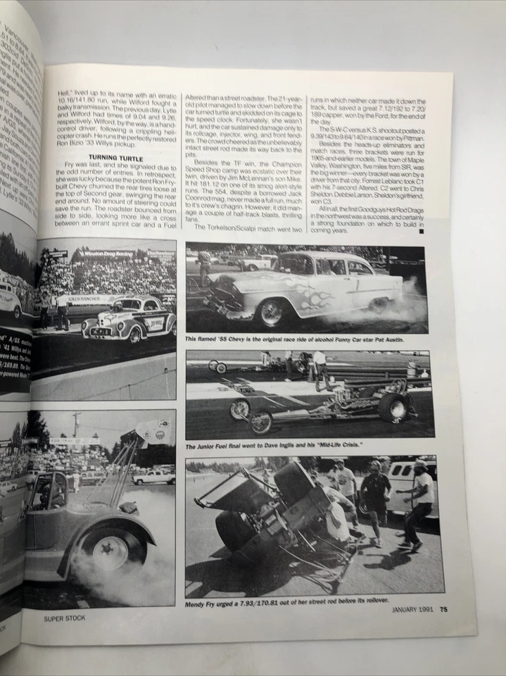 JANUARY 1991 SUPER STOCK & Drag Illustrated DRAG RACING 1st NITRO ZR-1 CORVETTE - Imagem 4 de 4