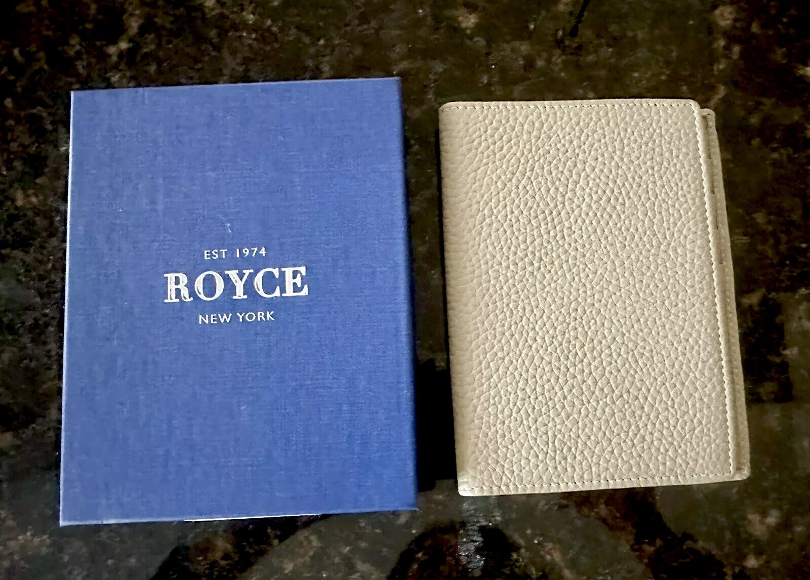 ROYCE LEATHER PASSPORT CASE Beidge Color RFID Blocking MSRP 