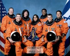 SPACE SHUTTLE COLUMBIA STS-107 CREW PORTRAIT -  8X10 NASA PHOTO (BB-281)