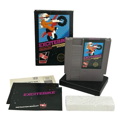 Excitebike (Nintendo Entertainment System, 1985) NES Complete w/ Manual Tested