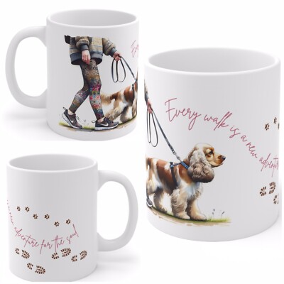 Orange & Weiß Cocker Spaniel Tasse, Hund Design, Geburtstagsgeschenk, Kaffeetasse, Teetasse