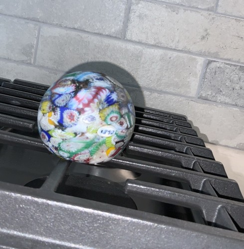 Vintage Murano Milliefiori Multicolored Art Glass Decorative Paperweight - Picture 7 of 7