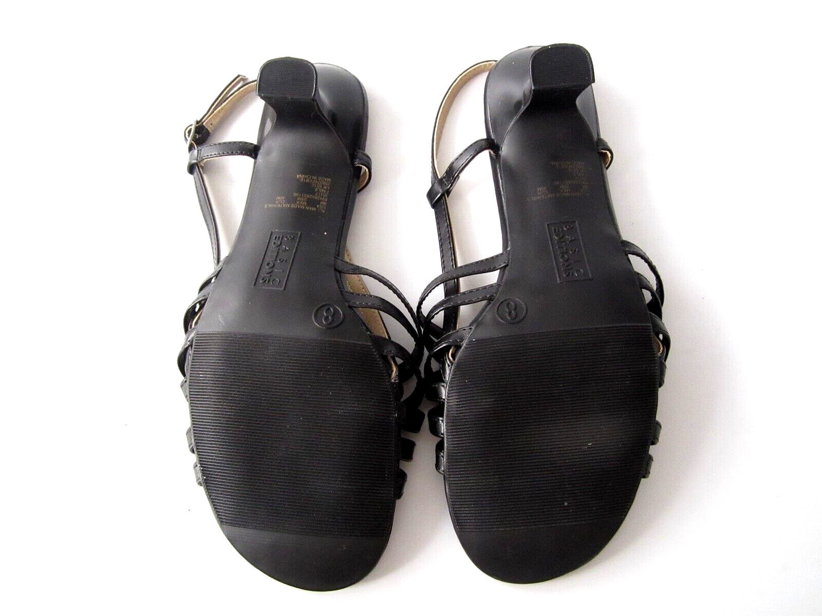 Basic Editions black Slingback  Sandal strappy Bu… - image 15