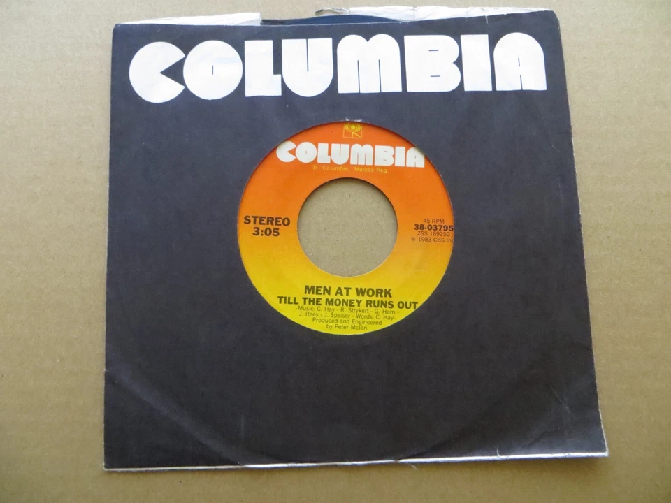 Men At Work - Overkill - 1983 - Columbia Records 38-03795 Vinyl 7" Single VG - Image 2 of 4