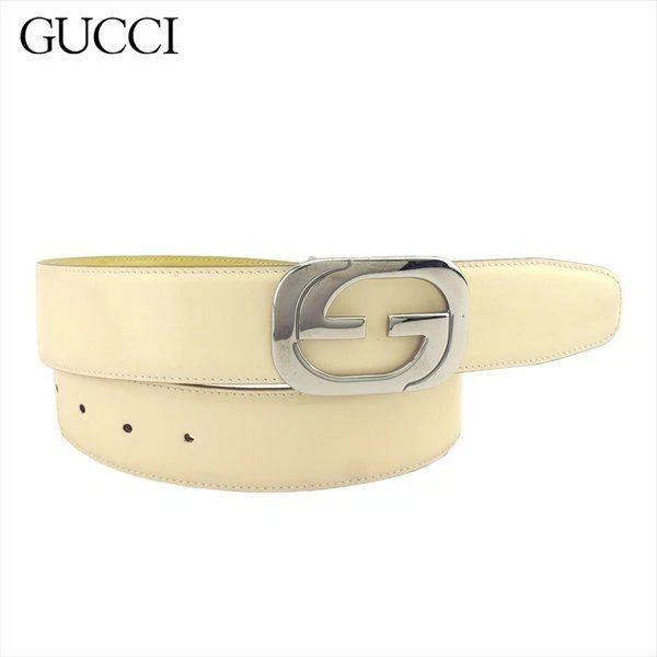 Gucci Ceinture Femme Beige Jaune Argent 78 Authentique Accessoire Mode