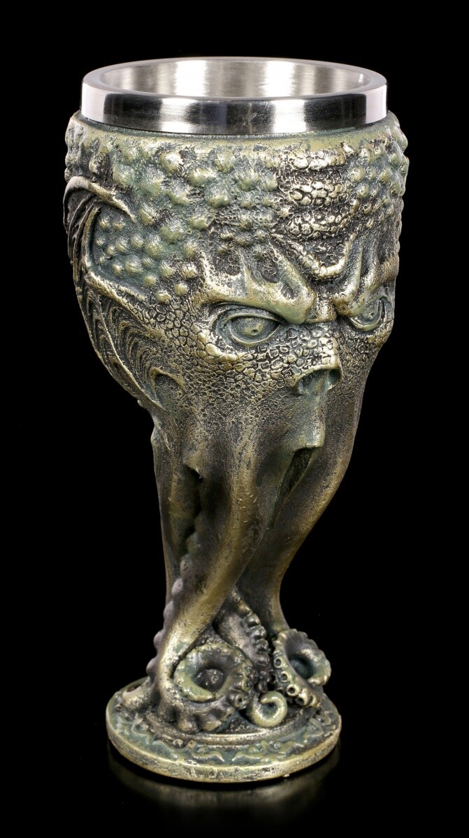 Fantasy Drinking Chalice Cthulhu Dekokelch Wine Goblets With Laddle H17 CM