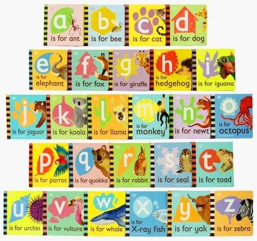 The Animal Alphabet Library Collection 26 Books Set (A To Z)(A is for Ant, B is)