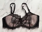 Victoria's Secret Nwt Dream Angels Unlined Uplift w/ Sling Black Mesh Lace Bra