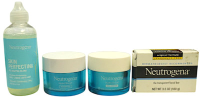 NEUTROGENA HYDRO BOOSTWATER GEL, CREAM, SKIN PERFECTING, BAR SET