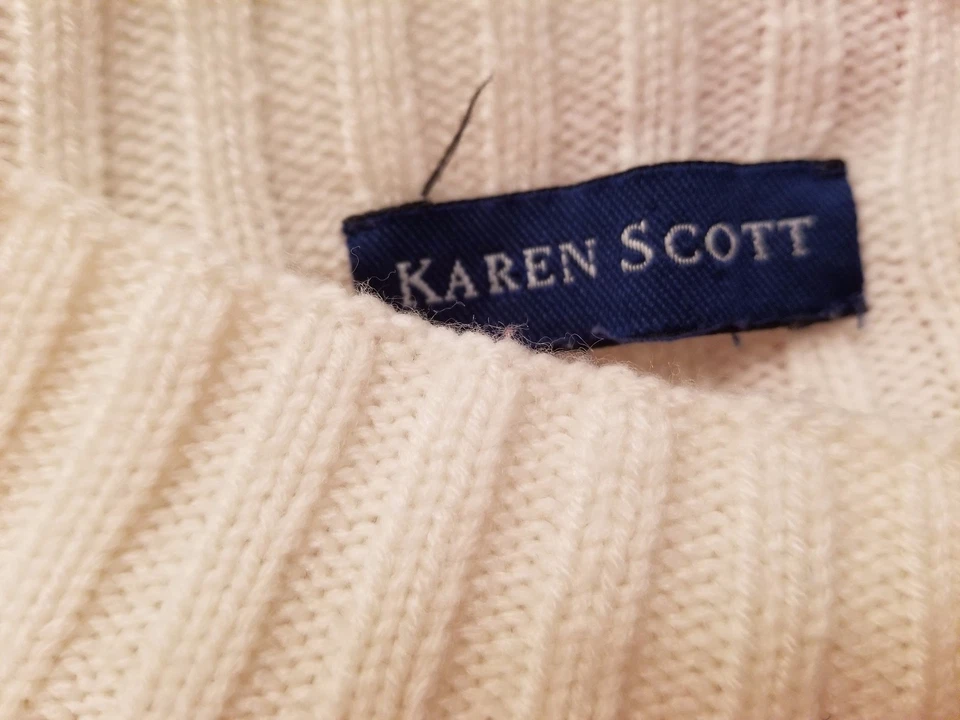 Camisa Suéter Karen Scott Mujer Talla XL X Grande 2XL XXL 2X Grande 1X 2X Marfil Foto 2 de 4