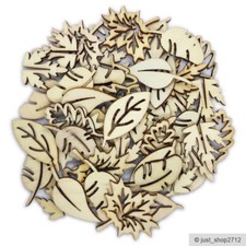 Holz Blätter Basteln Streudeko Blätter Herbst Deko | Ø 4cm