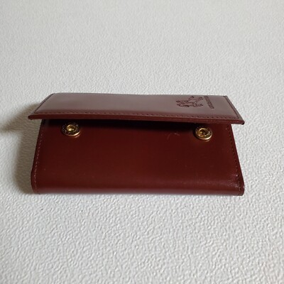 Celebrites Faux Leather Car Key Case Ring Keys Holder Pouch Organizer Brown NOS