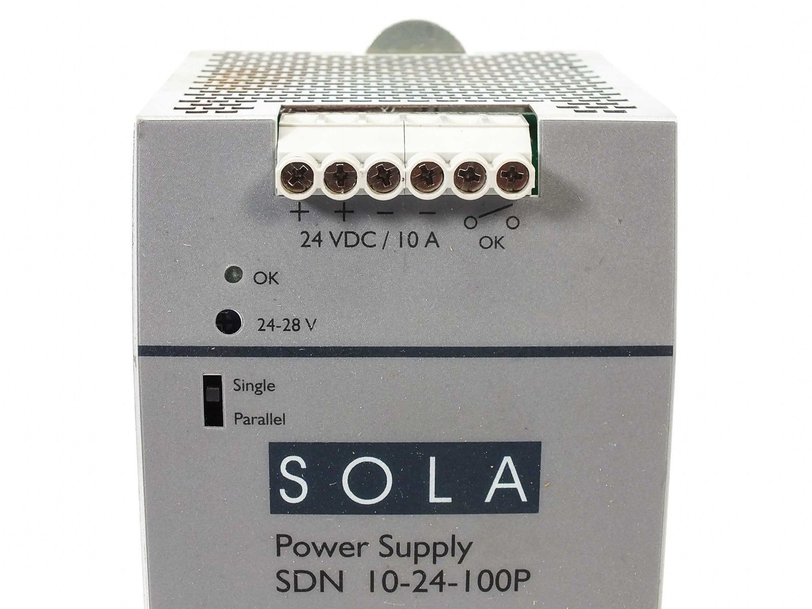 Sola 24 VDC 10 Amp Heavy Duty Power Supply Din-Rail - Tests GOOD SDN 10-24-100P