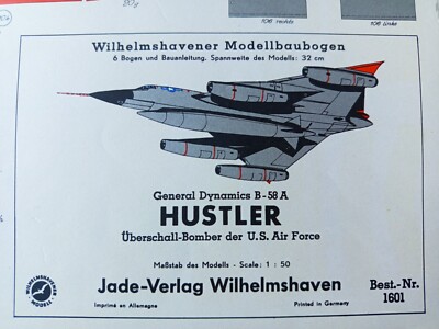 General Dynamics B-58A Hustler, 1:50, Jade-Verlag Wilhelmshaven