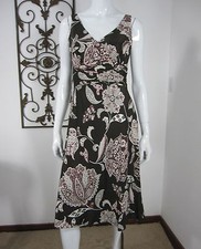 ANN TAYLOR NWT $148 100% SILK SLEEVELESS DRESS SIZE 4 BROWN PAISLEY 032
