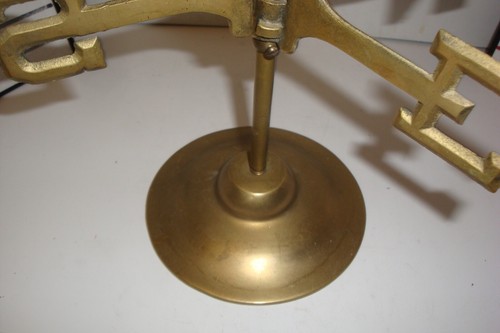 Brass galloping horse tabletop Shelf weathervane brass stand with 4 directions - Picture 9 of 14