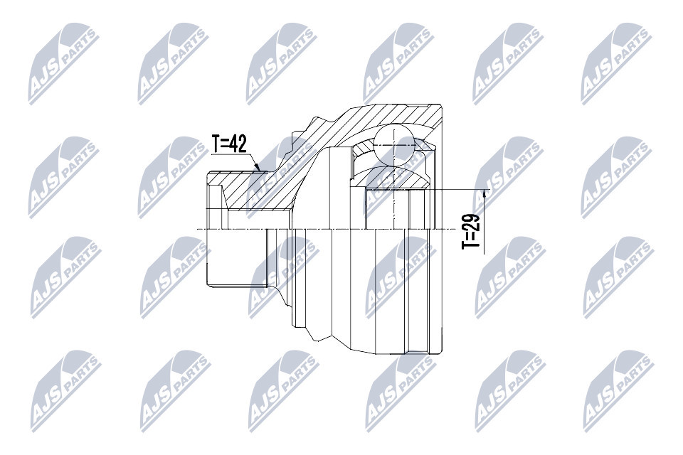 NPZ-AU-056 NTY Joint, drive shaft for AUDI