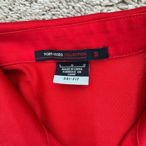 Camiseta polo de golf Nike Tiger Woods Collection para hombre L Dri-FIT roja con patrón a cuadros - Imagen 3 de 12