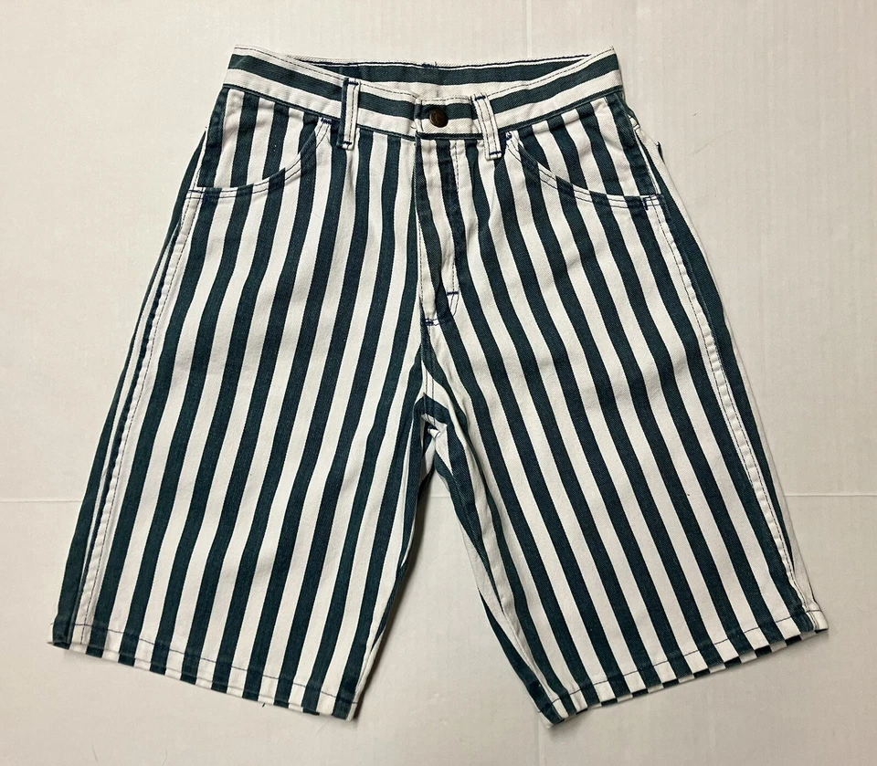 Bermudas a Rayas Verdes Wrangler De Colección EE. UU. Niñas Talla 14 24 x 10 tiro alto Foto 2 de 4