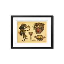 17 x 23.5 Print - Sailor Jerry Old School Vintage Tattoo Flash Poster 0790