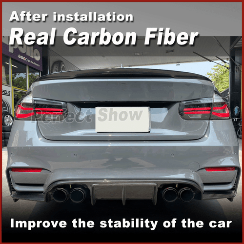 For BMW 3Series F30 M3 F80 2012-17 Carbon Fiber Rear Trunk Boot Lip Wing Spoiler - Picture 2 of 15