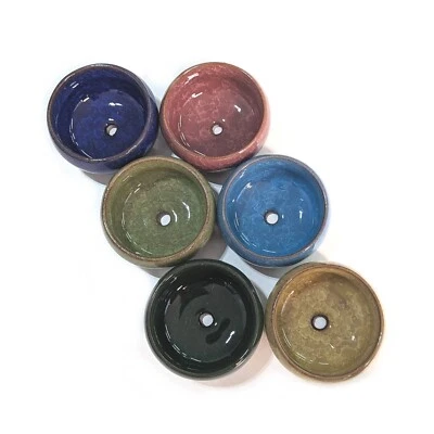 4" Ceramic Glazed Ice Cracked Mini Succulent Plant Flower Planter for Home Decor