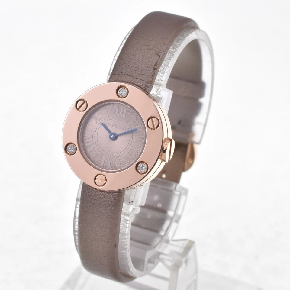 Relógio feminino Cartier Love WE801131 K18PG/3P diamante quartzo G#142258 - Imagem 2 de 4