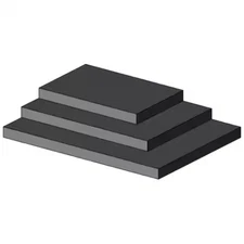 Foam Sheet, Open Cell, 39 In W, 78 In L, 1/8 In Thick, Black, Zusa-Pu-1