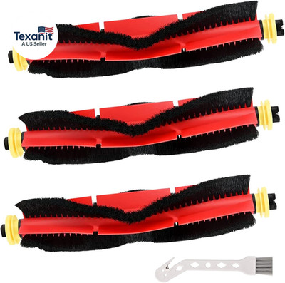 3 Pack Roborock Main Brushes Replacement Parts - Compatible with Roborock S6 Pur