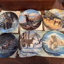 6 Dominion China Plates “Wild And Free: Canada’s Big Game Series”1988-1990