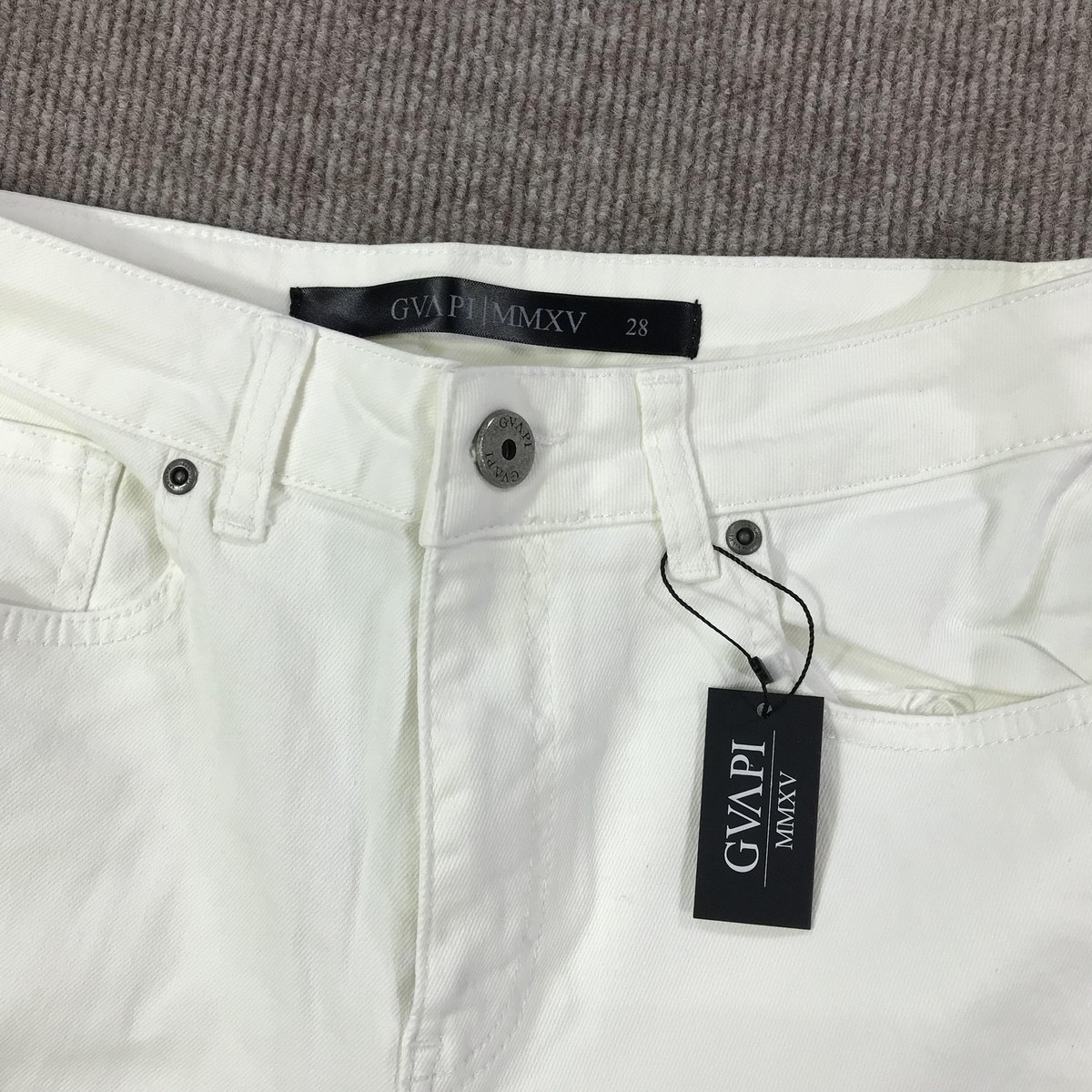 Guapi Jeans Mens 28 White Limited Edition Distressed Skinny Zipper
