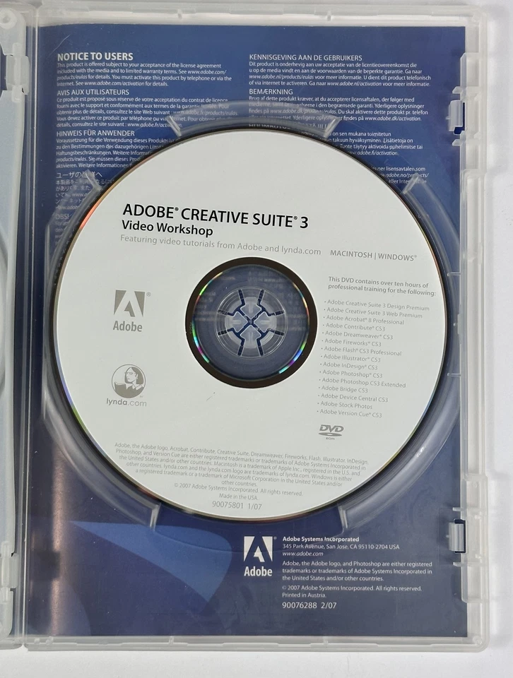 Adobe Photoshop Extended CS3 DVD With Serial Number For Mac - Image 3 of 3