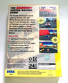 Vintage 1994 Sega Genesis 32X Sports Virtua Racing Deluxe Cartridge And Box