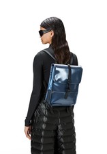 NWT Rains Backpack Sonic Blue Micro W3 Metallic 13010 Waterproof One Sz