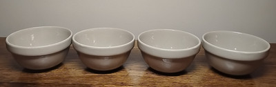 Set of 4 Mainstays Home Stoneware Stackables 6''Beige/Tan Soup Cereal Salad Bowls