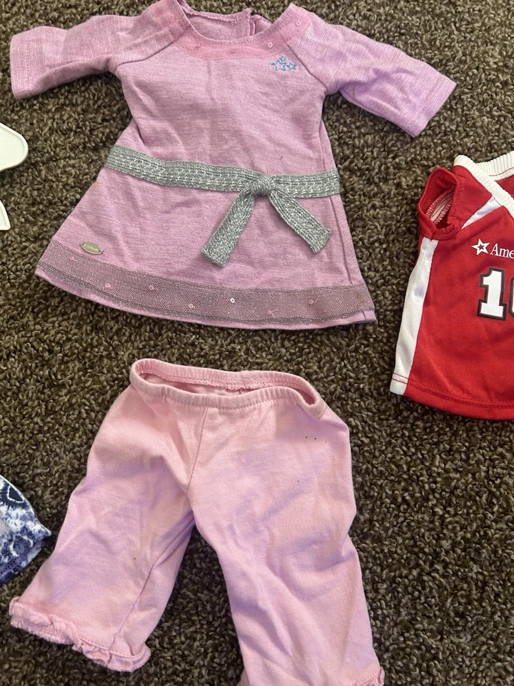 American Girl Retired Outfits Lot 2000s-2010s lot Clothing Shirts, PJ Pants Lot - Image 3 of 4