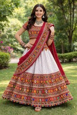 Handmade Gujarati Chaniya Choli Set  Navratri Garba Lehenga Outfit