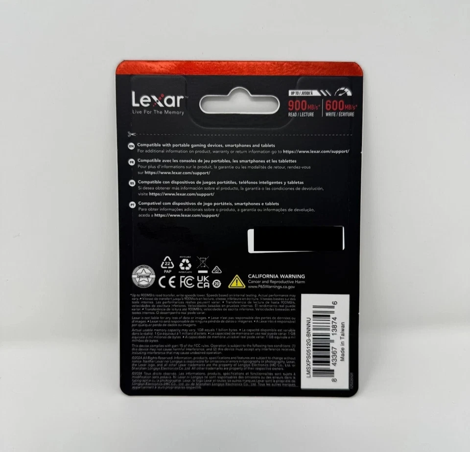 Lexar 512GB Play Pro MicroSDXC Express Card Nintendo Switch 2 MicroSD 512 GB NEW - Image 2 of 2