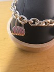 Silvertone Charm Bracelet With 3 Sterling Charms Marked .925 — photo 8