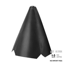 Car Shift Boot Cover, Leather Gear Shift Knob Dust Carbon Pattern Black Line