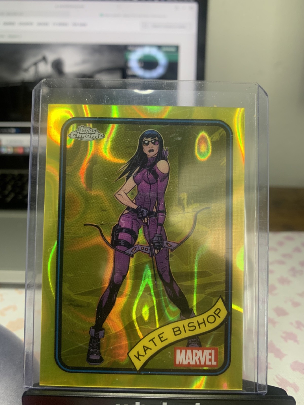 2025 Topps Chrome Marvel - Kate Bishop #72 - Yellow Lava Refractor