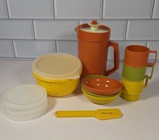 Vintage 15 Pcs Mini Party Set Tupperware Toys Kids Playset No Box