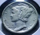 1929 S 10c Mercury Silver Dime - VF - San Francisco