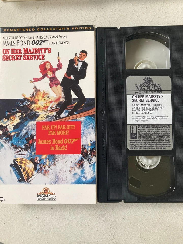 James Bond 007 VHS Lot of 10 Goldfinger Thunderball Goldeneye Connery Branson Foto 4 de 4