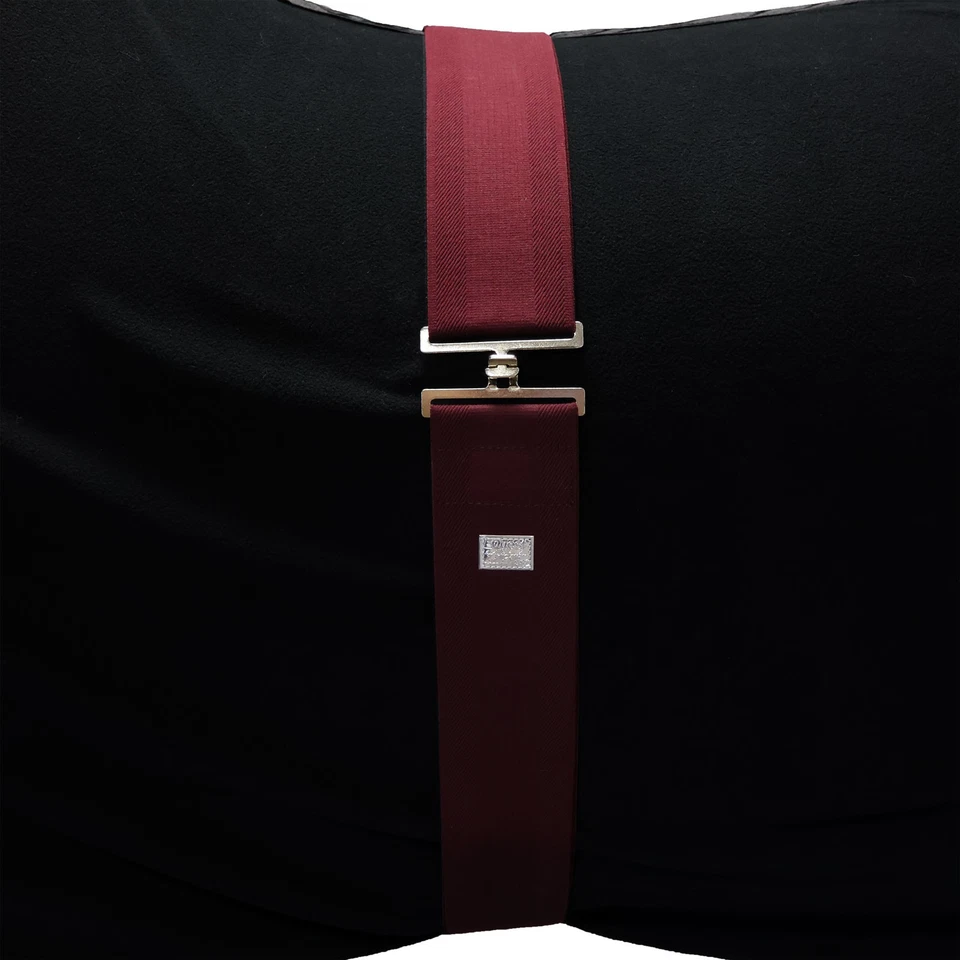 Equest elastischer Gurt für Pferdedecken, aubergine - Einheitsgröße Deckengurt