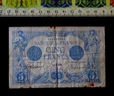 ( USA ) , France   Banknote , 5 Francs , Year : 1916.