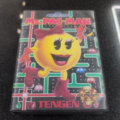 Ms. Pac-Man Sega Genesis Video Game Tengen Multiplayer Maze