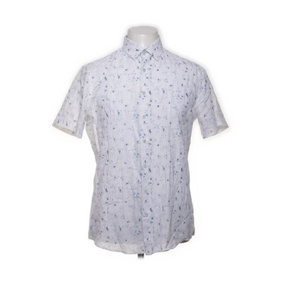 DeFacto Studio, Kurzarmhemd, Größe: M, SLIM FIT, Weiß/Blau/Mehrfarbig #6KG