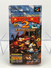 SUPER DONKEY KONG 2 Country 2 Super Famicom With Box & Manual US Seller SFC1009
