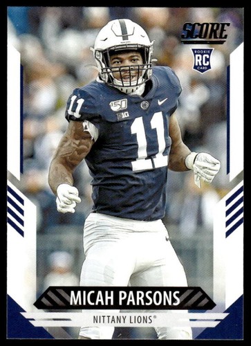 2021 SCORE MICAH PARSONS 350 MINT RC FOOTBALL PENN STATE NITTANY LIONS